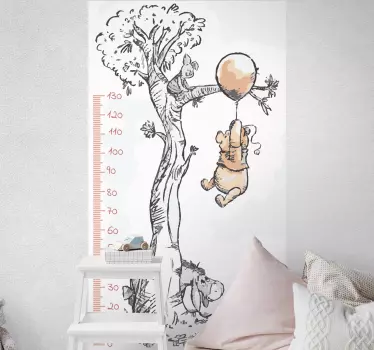 Nálepka s výškovou tabuľkou rozprávkových bytostí - Tenstickers