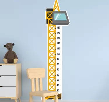Nálepka s výškovou tabuľkou s motívom žeriava - Tenstickers