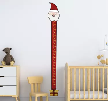 Nálepka s výškovou tabuľkou tabuľka výšky santu - Tenstickers