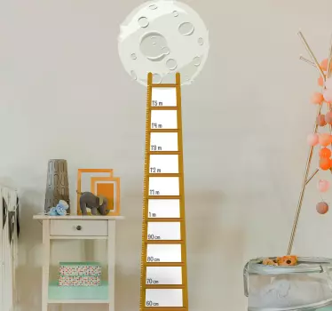 Nálepka s výškovým grafom pre detské mesačné schody pre deti - Tenstickers