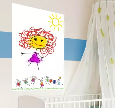Nálepka s výveskou pre deti na lyžiach - Tenstickers