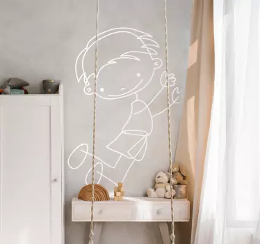 Nálepka skákajúceho chlapca - Tenstickers