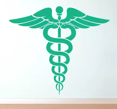 Nálepka so symbolom zdravia symbol caduceus - Tenstickers