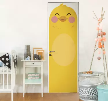 Nálepka so žltými kuracími dverami - Tenstickers
