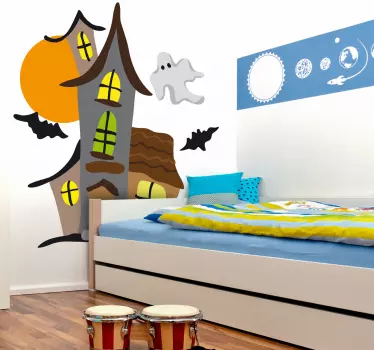 Nálepka strašidelného domu pre deti - Tenstickers