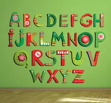 Nálepka vianočnej abecedy - Tenstickers