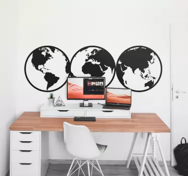 Nálepka na stenu world views - Tenstickers