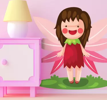 Nálepku figúrka ružovej víly - Tenstickers