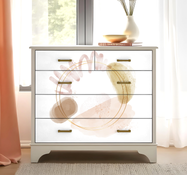 nálepky na nábytok abstraktné elegantné tvary - Tenstickers