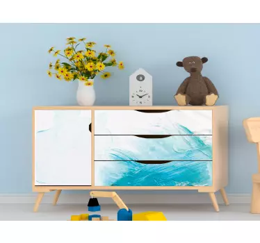 Nálepky na nábytok abstraktné vodné vlny - Tenstickers