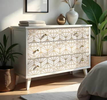nálepky na nábytok art deco zlatý gradient - Tenstickers