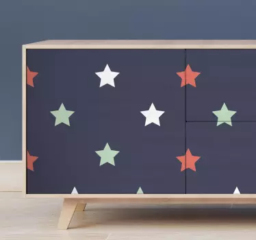 Nálepky na nábytok farebné hviezdne vzory - Tenstickers
