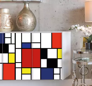 Nálepky na nábytok geometrické farebné bloky - Tenstickers