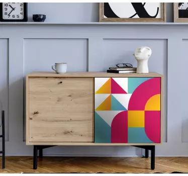 Nálepky na nábytok geometrické farebné štvorce - Tenstickers