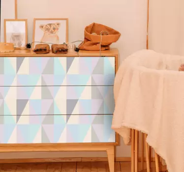 Nálepky na nábytok geometrický trojuholníkový vzor - Tenstickers