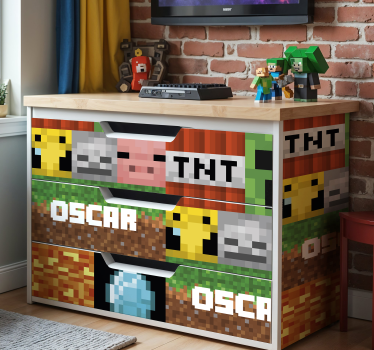 Nálepky na nábytok herný geometrický vzor - Tenstickers