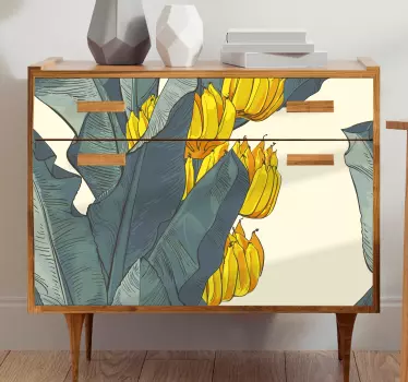 Nálepky na nábytok ilustrácia banánovej rastliny - Tenstickers
