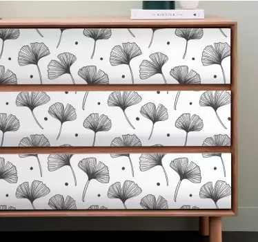 Nálepky na nábytok inšpirované listom ginka - Tenstickers