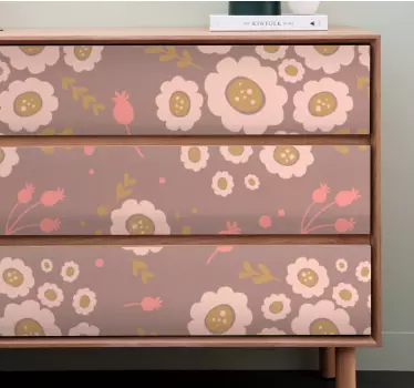 Nálepky na nábytok kvetinový dizajn zásuvky - Tenstickers