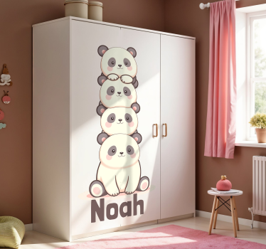 nálepky na nábytok mláďatá pandy - Tenstickers
