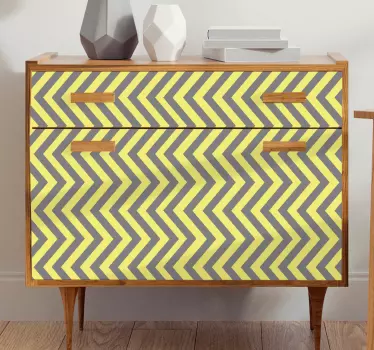 Nálepky na nábytok odvážny chevron vzor - Tenstickers