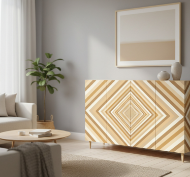 Nálepky na nábytok pieskové pruhované geometrické diamanty - Tenstickers