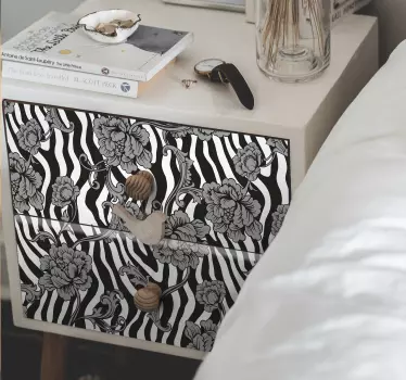 Nálepky na nábytok s elegantným kvetinovým vzorom - Tenstickers