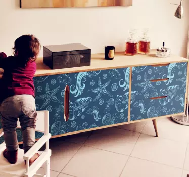 Nálepky na nábytok s námornými vzormi - Tenstickers