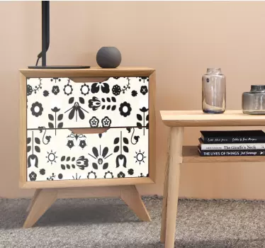 Nálepky na nábytok tvorba botanického aranžmánu - Tenstickers