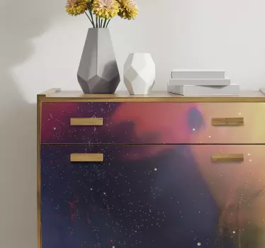 Nálepky na nábytok vibrantný kozmický vír - Tenstickers