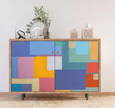 Nálepky na nábytok Živé geometrické usporiadanie - Tenstickers