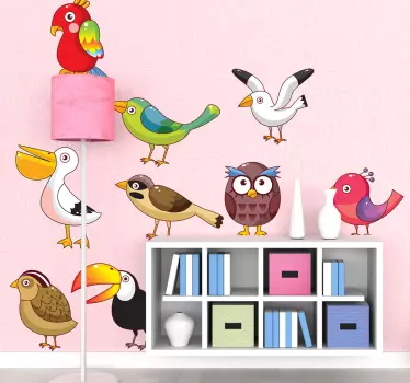 Nálepky na rôzne druhy vtákov - Tenstickers
