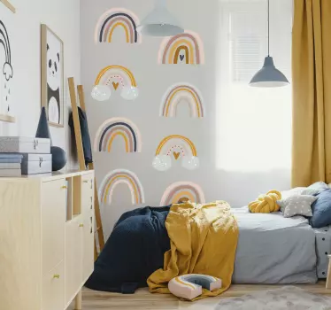 nálepky do detskej izby boho dúhy - Tenstickers