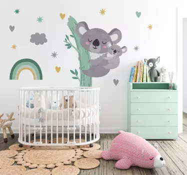 nálepky do detskej izby šťastné koaly - Tenstickers