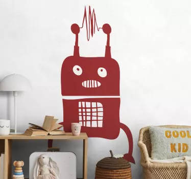 Nálepka pre deti hravá postavička robota - Tenstickers