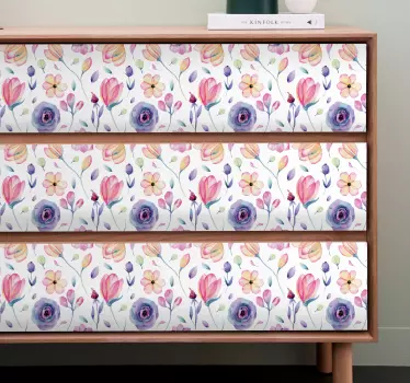 Nálepky na nábytok kvetinový rozkvetový vzor - Tenstickers