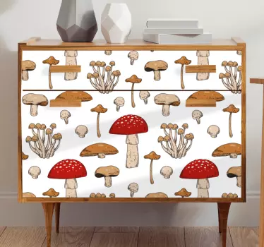 Nálepky na nábytok biely motív húb - Tenstickers
