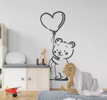 detské nálepky na stenu obrys medvedíka - Tenstickers