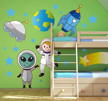 Nálepky na stenu pre prieskum vesmíru - Tenstickers