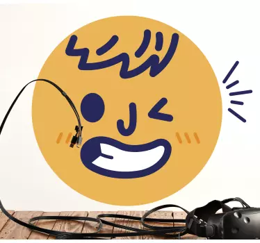 Nalepky na stenu zvierata Šťastná usmievavá tvár - Tenstickers