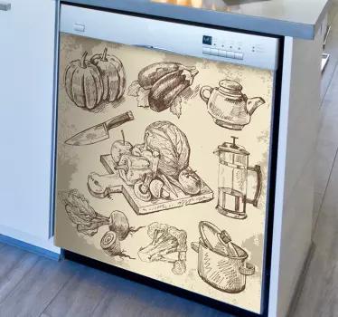 Nálepky na vinobranie jedlo - Tenstickers