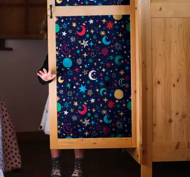 Obloha plná nálepiek na nábytok z hviezd - Tenstickers