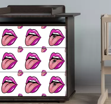 Obrázok o ružových obtlačkoch na nábytok - Tenstickers