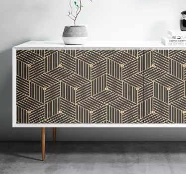 Obtisky na vzor zlatého geometrického dekoru na nábytok - Tenstickers