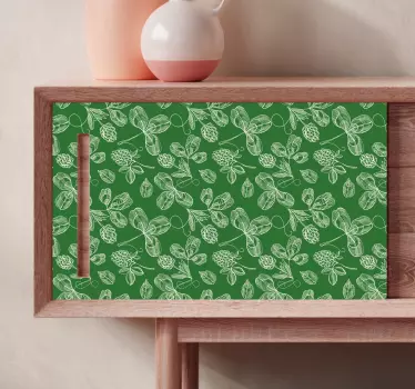 Obtisky so vzorom vetvičky zelenej magnólie na nábytok - Tenstickers
