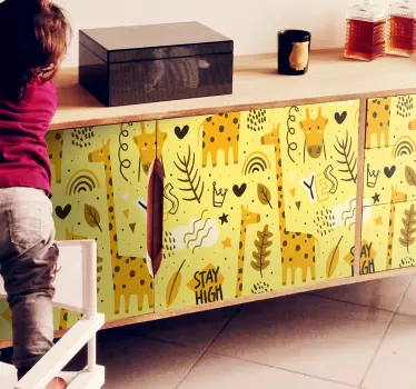 Obtisky žirafy na nábytok - Tenstickers