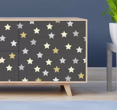 Obtlačky kallax zlaté hviezdy na nábytok - Tenstickers