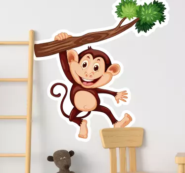 Opica vetva ilustrácie múr umenie - Tenstickers
