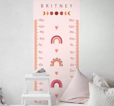 Osobný ružový výškový grafický štítok - Tenstickers