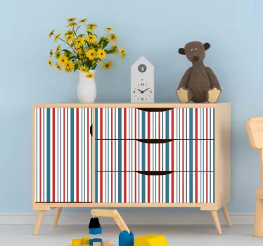 Nálepky na nábytok s elegantným pruhovaným vzorom - Tenstickers